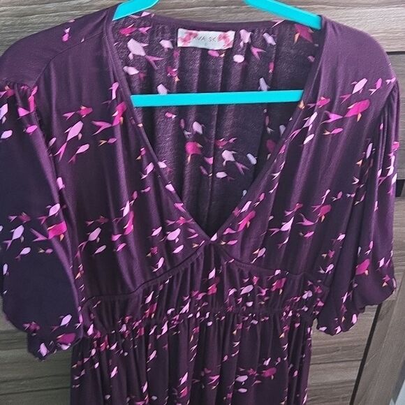 Fighting Eel Purple and Pink Mini Dress - Picture 6 of 7